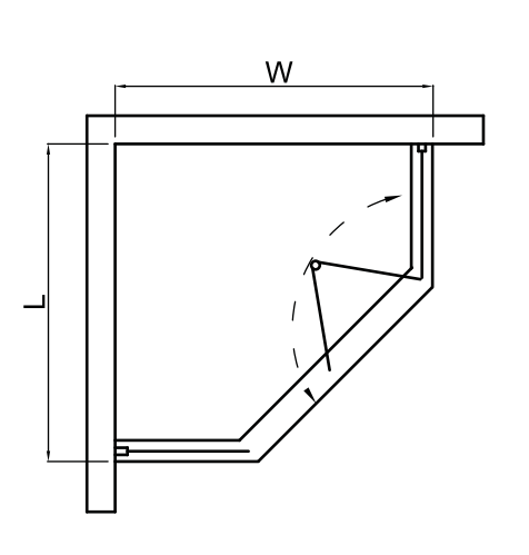 Puerta de diamante pivote